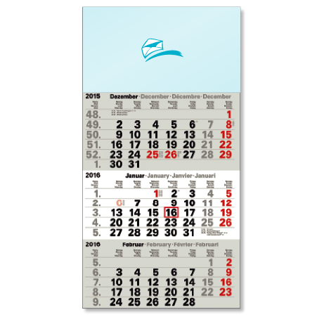 3-Monatskalender für das Folgejahr